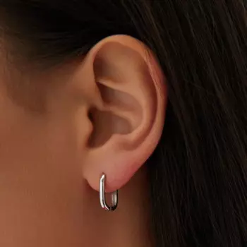 Базовые серьги из серебра MIE