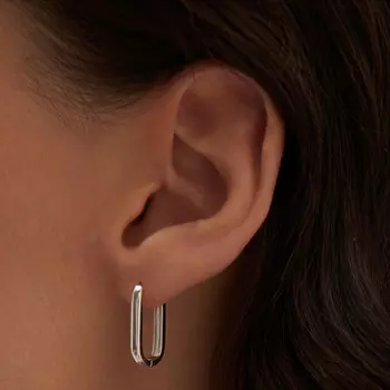 Базовые серьги из серебра MIE