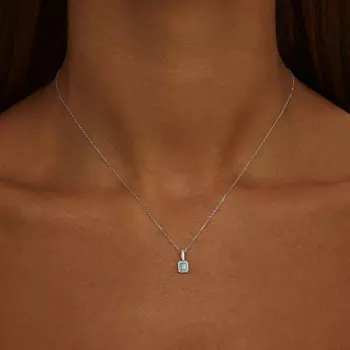 Серебряное колье с амазонитом MIE