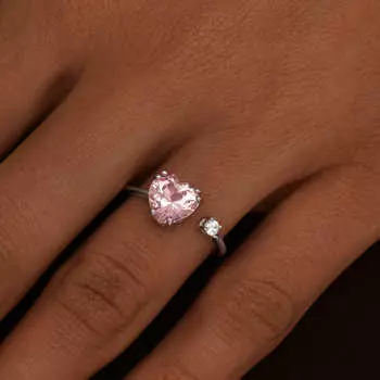 Серебряное разомкнутое кольцо SWEETHEART MIE