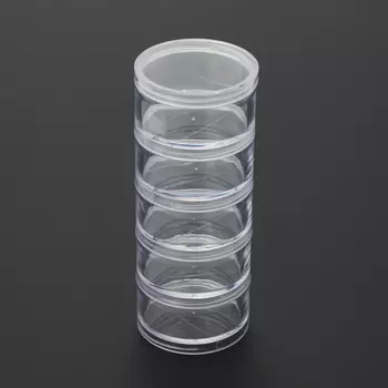 Бокс для хранения бусин/кабошонов/огранки/образцов пластик 125х45 мм