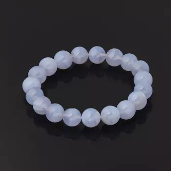 Браслет агат голубой 10 мм 16 см