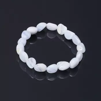 Браслет агат голубой 17 см