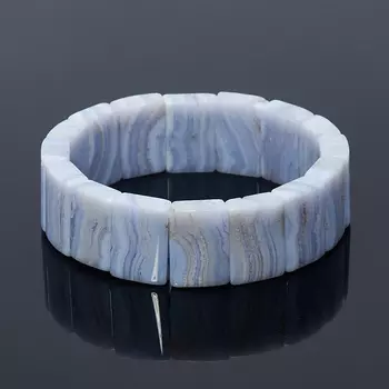 Браслет агат голубой 18 см