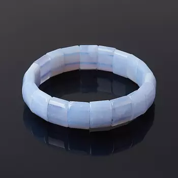 Браслет агат голубой 18 см