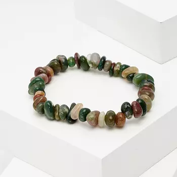 Браслет агат моховой 17 см