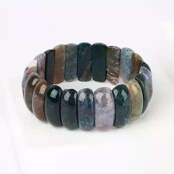 Браслет агат моховой 17 см