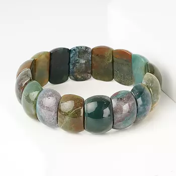 Браслет агат моховой 17 см