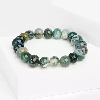 Браслет агат моховой 17 см