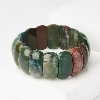 Браслет агат моховой 18 см