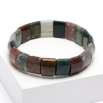 Браслет агат моховой 18 см