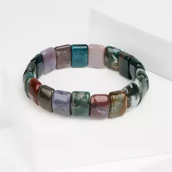 Браслет агат моховой 19 cм