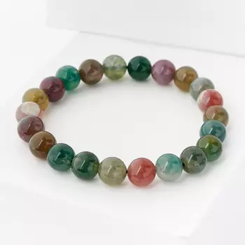 Браслет агат моховой 8 мм 17 см