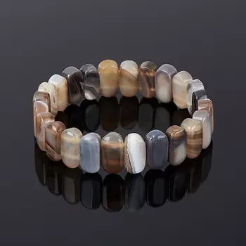 Браслет агат серый 16 см