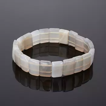 Браслет агат серый 17 cм