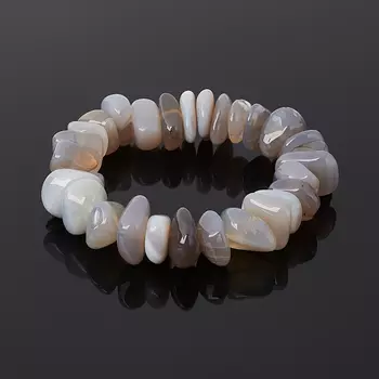 Браслет агат серый 17 см