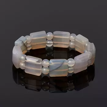 Браслет агат серый 17 см