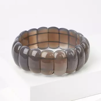 Браслет агат серый 19 см