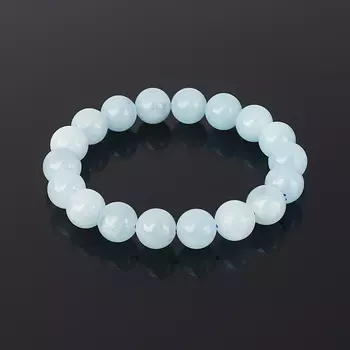 Браслет аквамарин 11 мм 18 см