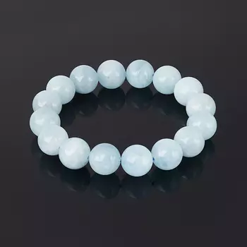 Браслет аквамарин 13 мм 17 см