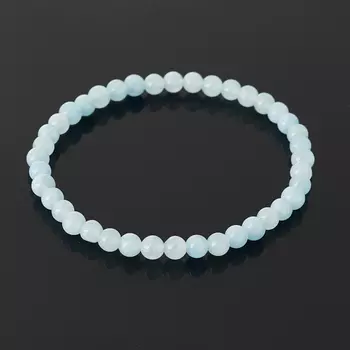 Браслет аквамарин 5 мм 16 см