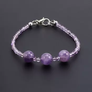 Браслет аметист 17 cм