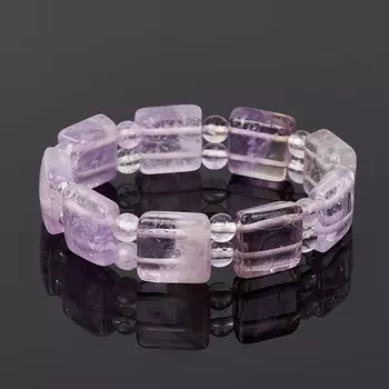 Браслет аметист 6 мм 16 см