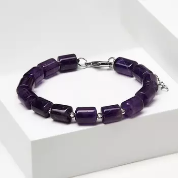 Браслет аметист (биж. сплав) 17 см (+3 см)