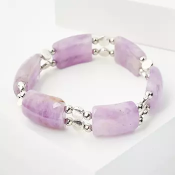 Браслет аметист (биж. сплав) 18 см