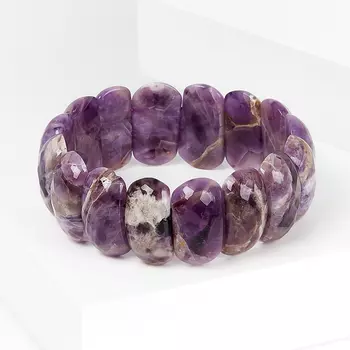 Браслет аметист огранка 18 см