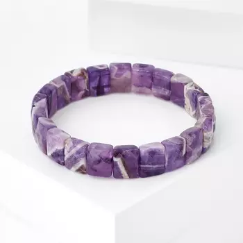 Браслет аметист огранка 18 см