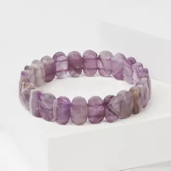Браслет аметист огранка 18 см