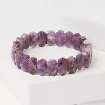 Браслет аметист огранка 19 см