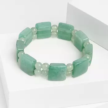 Браслет авантюрин зеленый 17 см