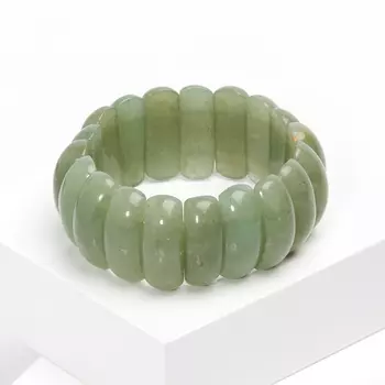 Браслет авантюрин зеленый 19 см