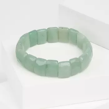 Браслет авантюрин зеленый огранка 18 см