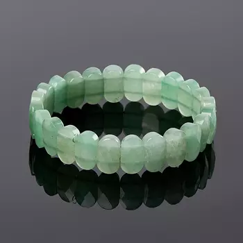 Браслет авантюрин зеленый огранка 18 см