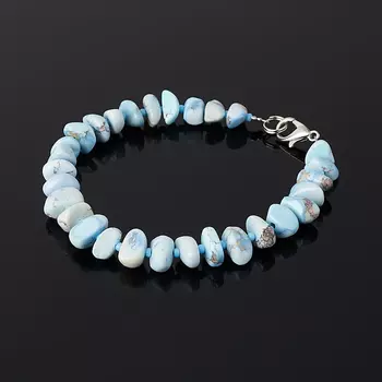 Браслет бирюза (биж. сплав посеребр.) 16 см