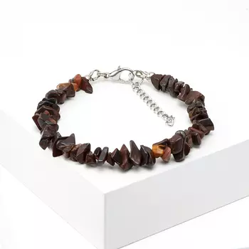 Браслет бычий глаз 17 см (+3 см) (биж. сплав)