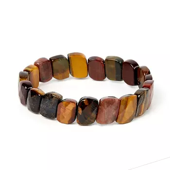 Браслет бычий глаз, соколиный глаз, тигровый глаз огранка 19 см