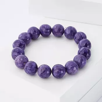 Браслет чароит 12 мм 16 см