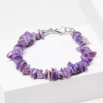 Браслет чароит (биж. сплав) 17 см (+3 см)