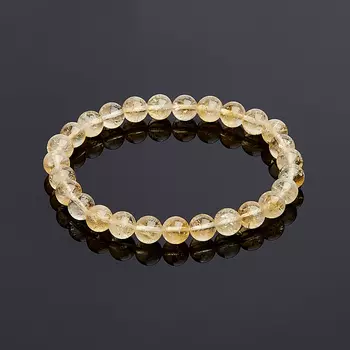 Браслет цитрин 6 мм 17 см