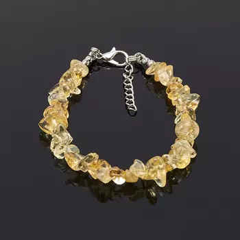 Браслет цитрин (биж. сплав) 16 см (+3 см)