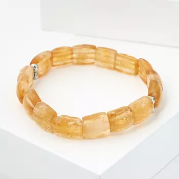 Браслет цитрин (биж. сплав) 17 см