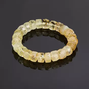 Браслет цитрин огранка 12 мм 17 см