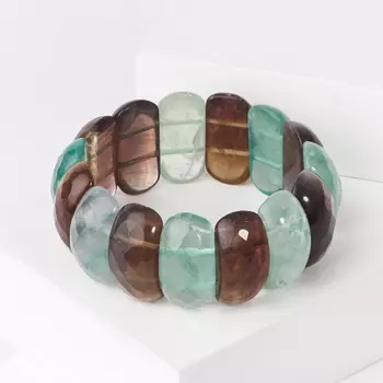 Браслет флюорит огранка 16 см