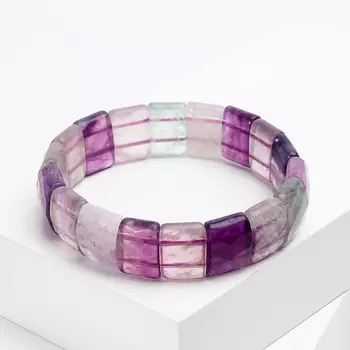 Браслет флюорит огранка 18 см