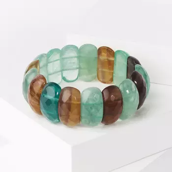 Браслет флюорит огранка 18 см