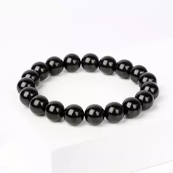 Браслет гагат 10 мм 16 см